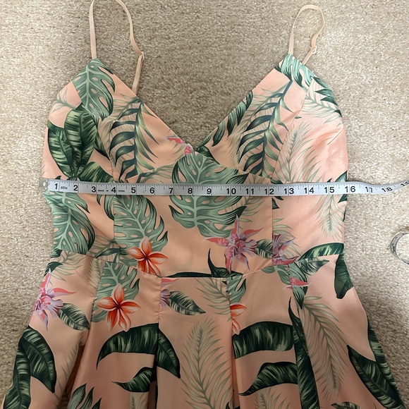 Palm Tree Print Corset Top Dress! Maxi! - Picture 13 of 16